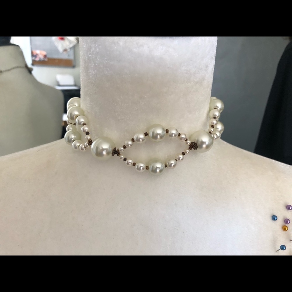 Handmade Glass Bead Choker 14 inches